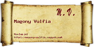 Magony Vulfia névjegykártya